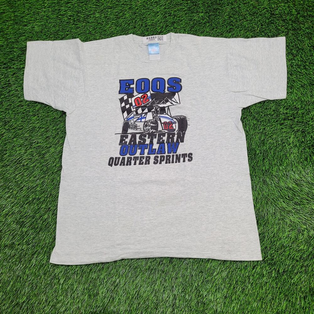 Vintage Quarter Sprints Racing Shirt L 21x26 Eastern-Outlaw Y2K